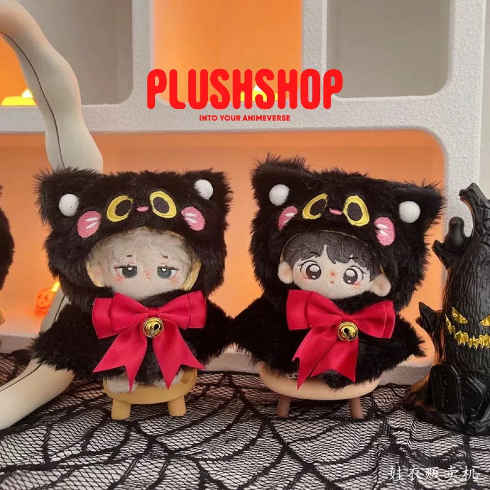 [Halloween Limited]Black Cat Bell Cape Outfit For 4IN Doll